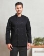 Jassen PREMIER Long Sleeve Press Stud Chef's Jacket voor bedrukking &amp; borduring