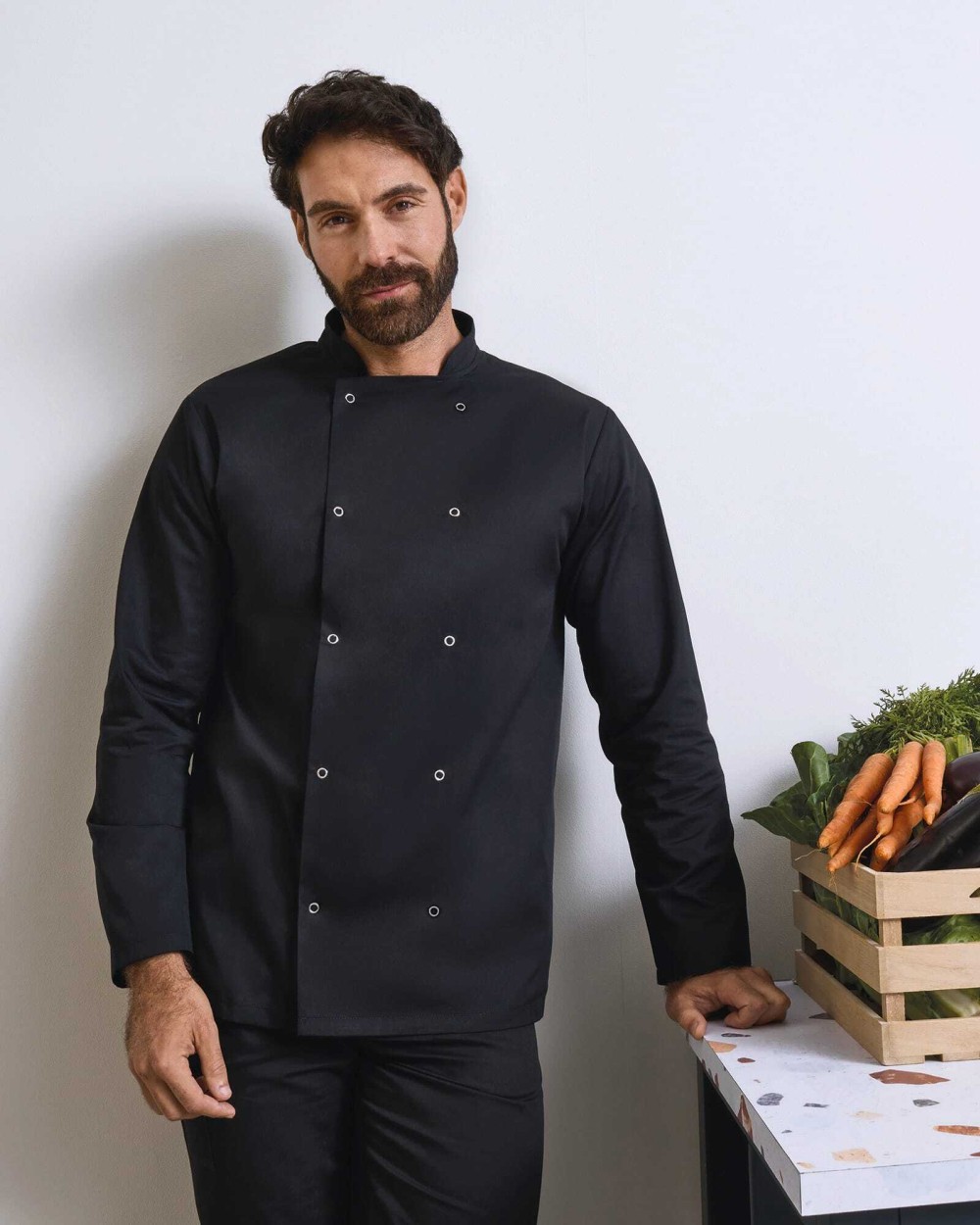 Vestes personnalisable PREMIER Veste de cuisine manches longues à boutons pression