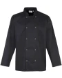 Jassen PREMIER Long Sleeve Press Stud Chef's Jacket voor bedrukking &amp; borduring