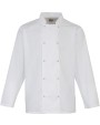 Jassen PREMIER Long Sleeve Press Stud Chef's Jacket voor bedrukking &amp; borduring