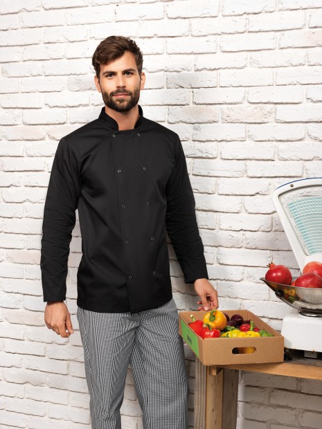 Vestes à personnaliser PREMIER Veste de cuisine manches longues à boutons pression 