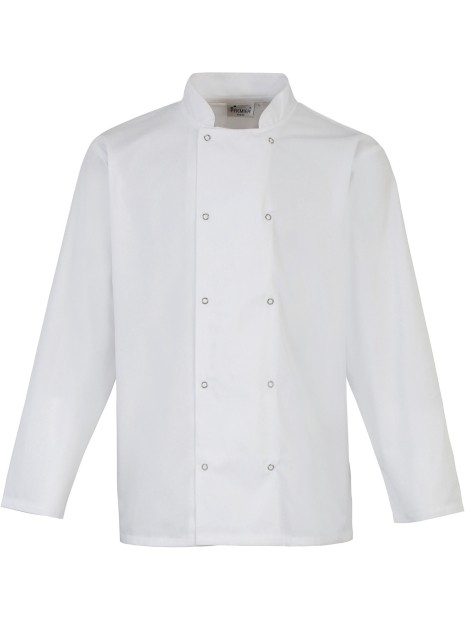 PREMIER Veste de cuisine manches longues à boutons pression /api/colors/7a92cd2d-10d2-40b4-928b-296bb7487506 personnalisable