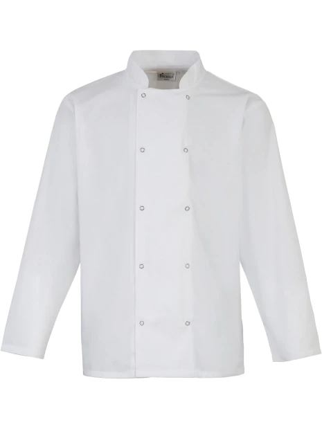 PREMIER Veste de cuisine manches longues à boutons pression /api/colors/7a92cd2d-10d2-40b4-928b-296bb7487506 personnalisable