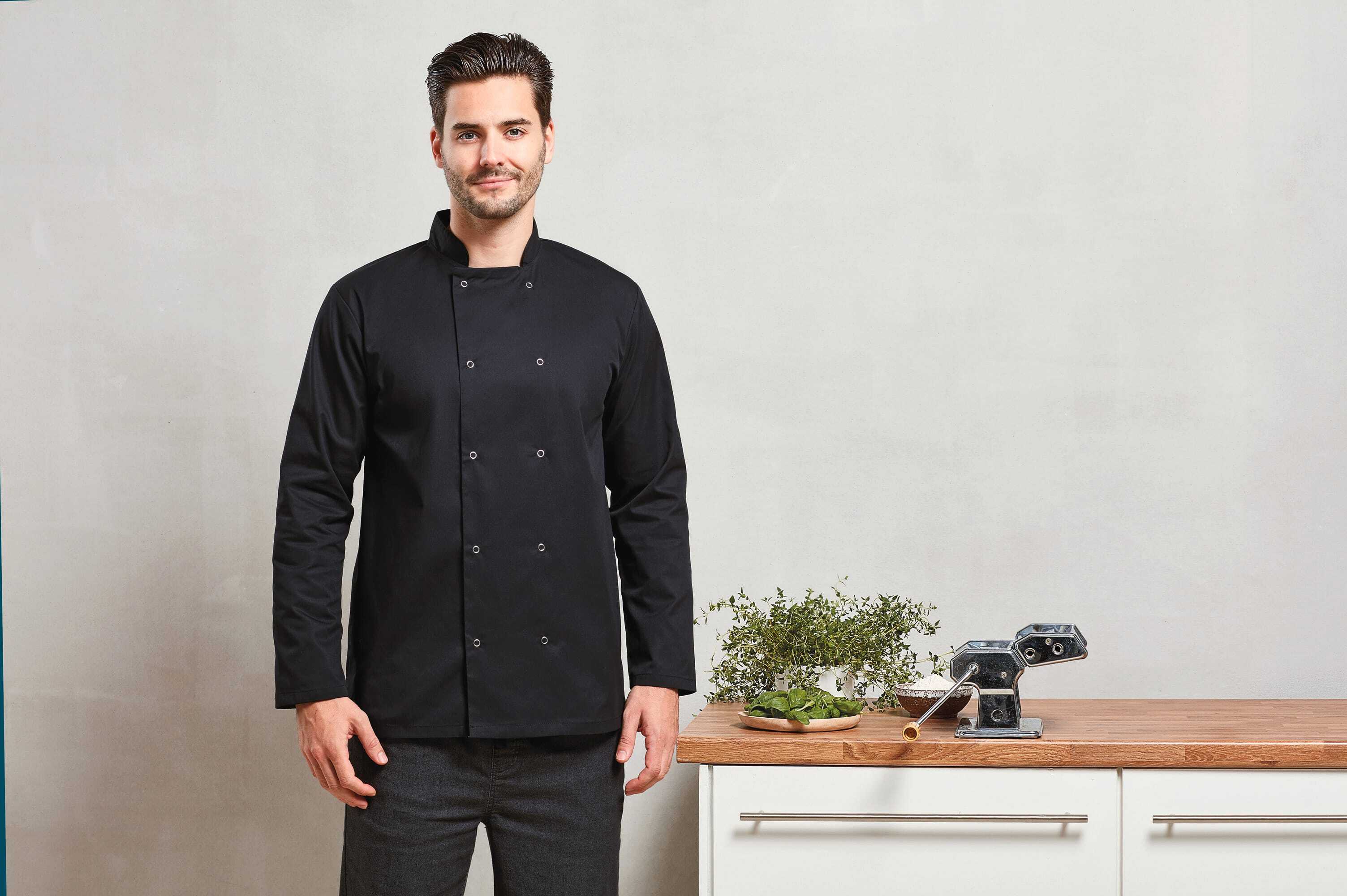 Vestes personnalisable PREMIER Veste de cuisine manches longues à boutons pression
