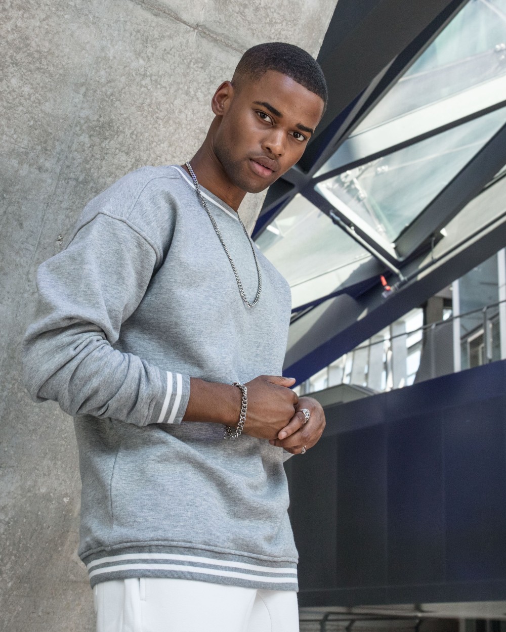 BUILD YOUR BRAND COLLEGE SWEAT CREW Sweatshirts personalisierbar