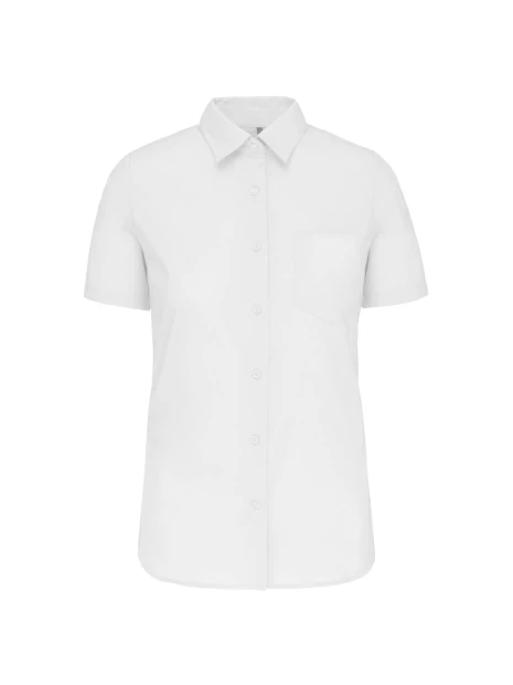 KARIBAN Chemise popeline manches courtes femme /api/colors/7a92cd2d-10d2-40b4-928b-296bb7487506 personnalisable