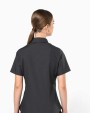 KARIBAN Damen Popelinebluse Kurzarm Hemden personalisierbar