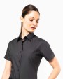 Hemden KARIBAN Dames Poplin Blouse Korte Mouwen voor bedrukking &amp; borduring