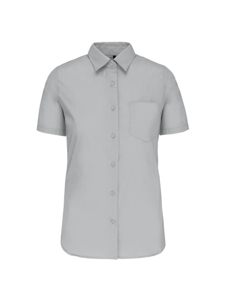 KARIBAN Chemise popeline manches courtes femme /api/colors/b8c3da1f-f409-43cb-b759-5e63471e125b personnalisable