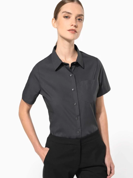 Chemises à personnaliser KARIBAN Chemise popeline manches courtes femme 