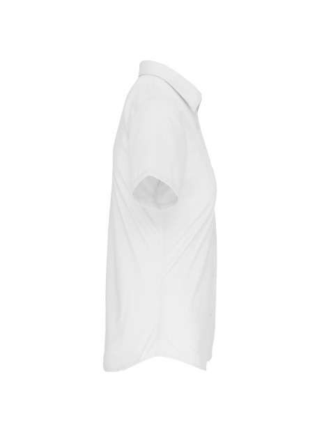 KARIBAN Chemise popeline manches courtes femme /api/colors/7a92cd2d-10d2-40b4-928b-296bb7487506 personnalisable