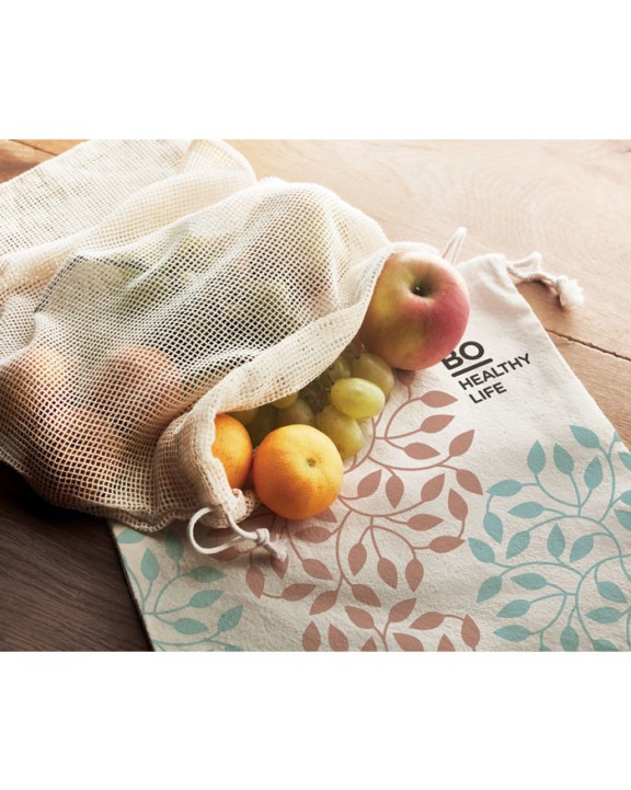 4DO Netzbeutel Baumwolle Taschen personalisierbar