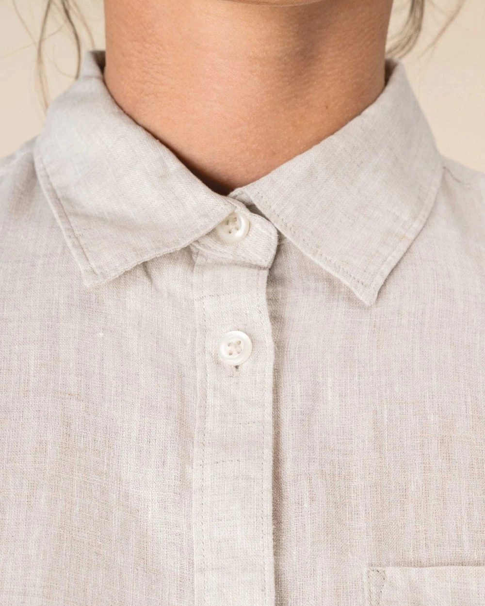 Hemden SPASSO Linnen damesblouse voor bedrukking &amp; borduring