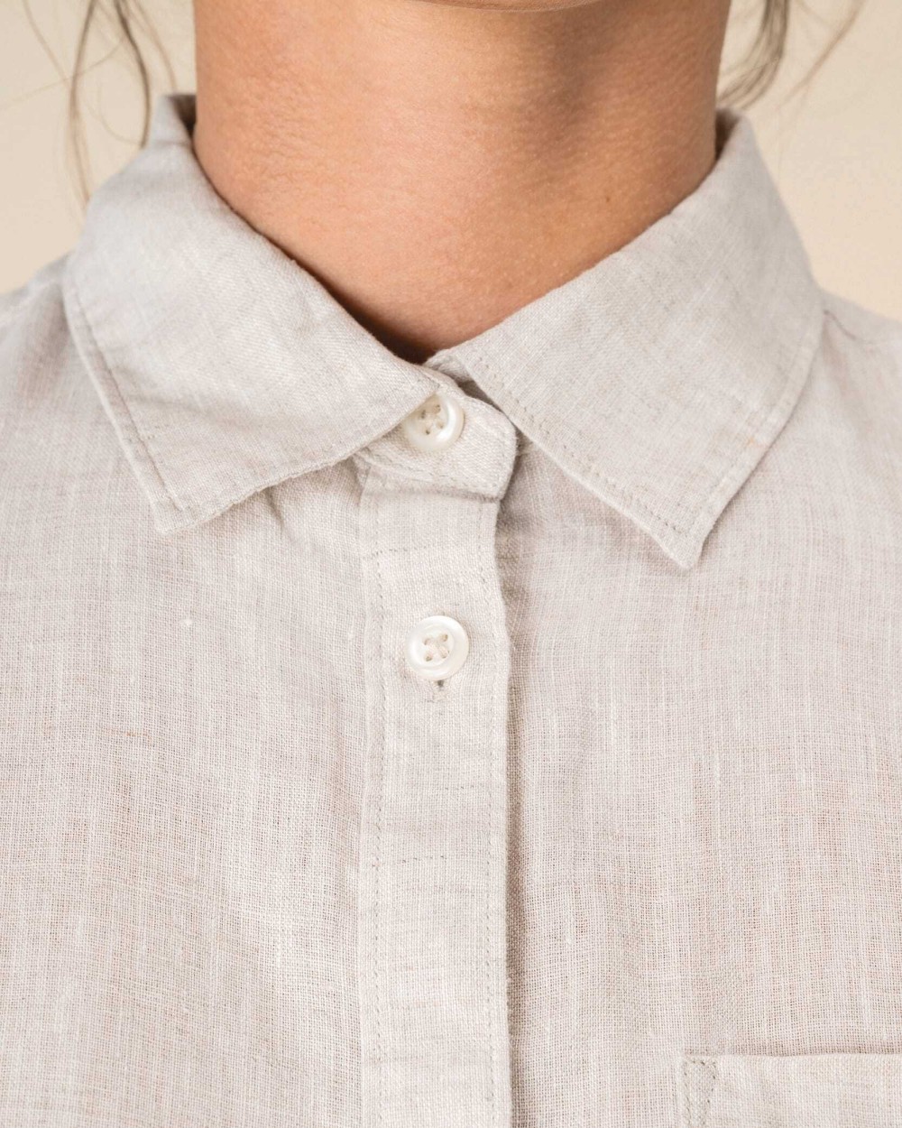 Hemden SPASSO Linnen damesblouse voor bedrukking &amp; borduring
