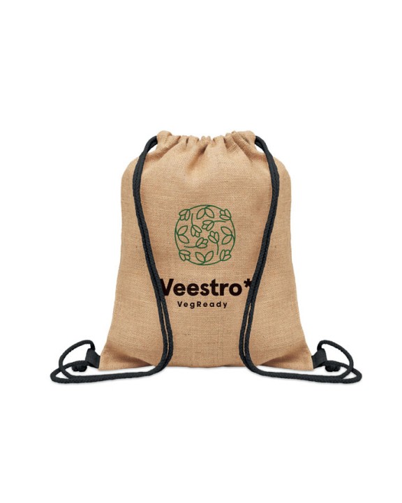 4DO Jute Beutel mit Kordelzug Taschen personalisierbar