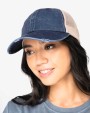 NATIVE SPIRIT Umweltfreundliche Unisex Trucker-Cap im zerrissenen Look Kappen personalisierbar