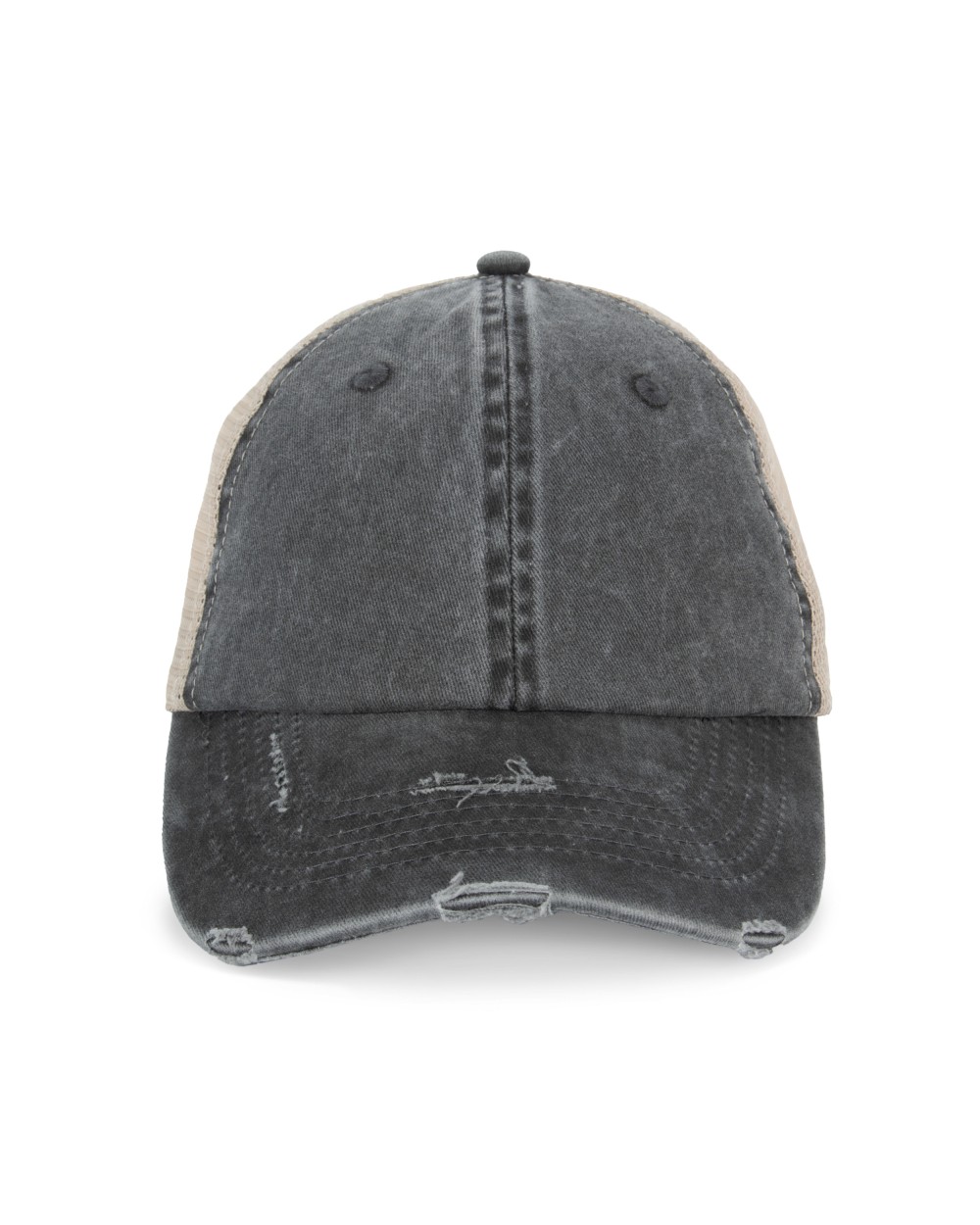 NATIVE SPIRIT Umweltfreundliche Unisex Trucker-Cap im zerrissenen Look Kappen personalisierbar