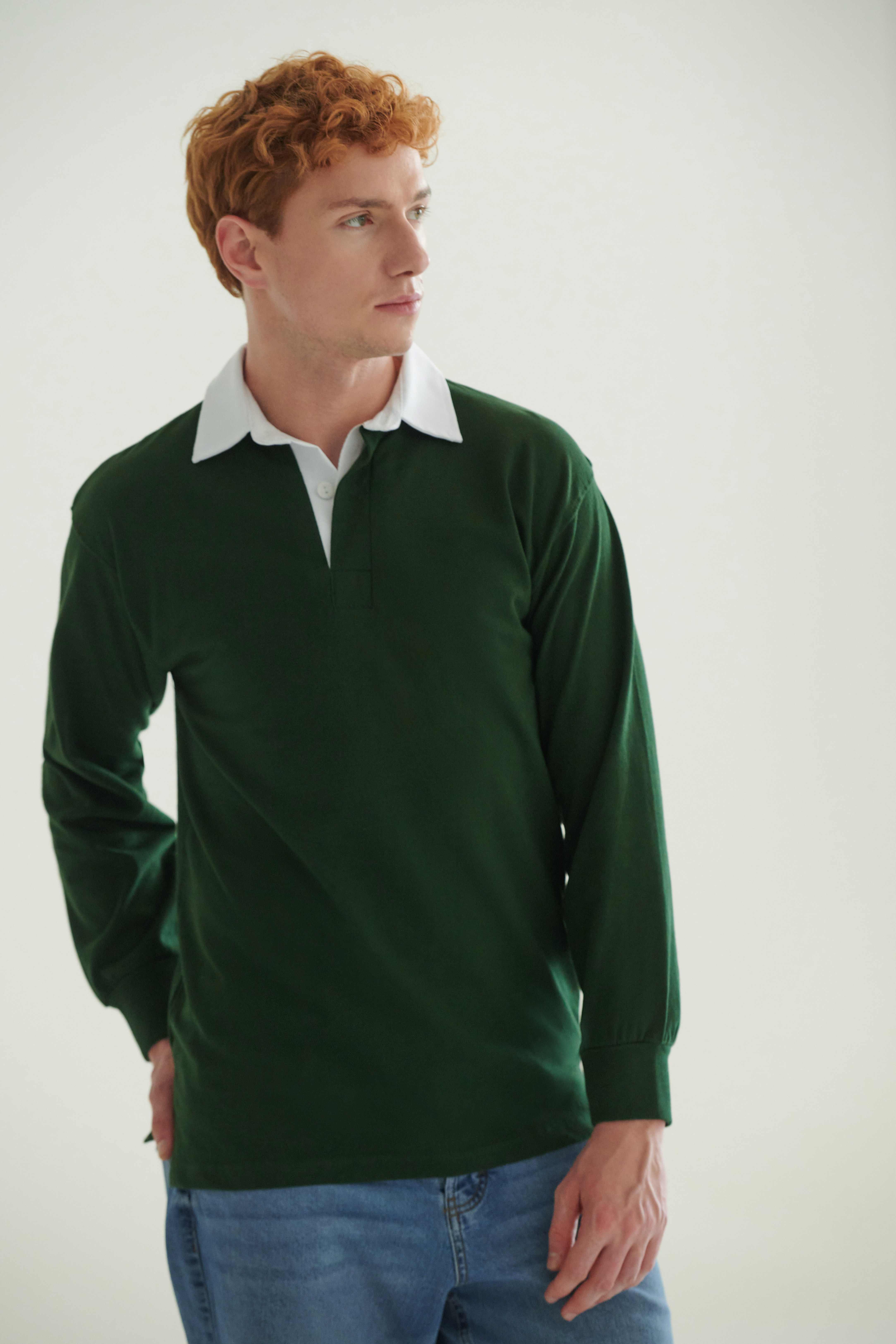 Polo's FRONT ROW Long sleeve original rugby shirt voor bedrukking &amp; borduring