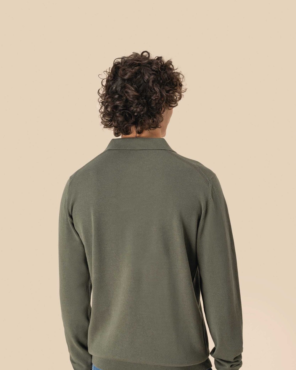 SPASSO Umweltfreundliches Polohemd mit langen Ärmeln für Herren Poloshirts personalisierbar