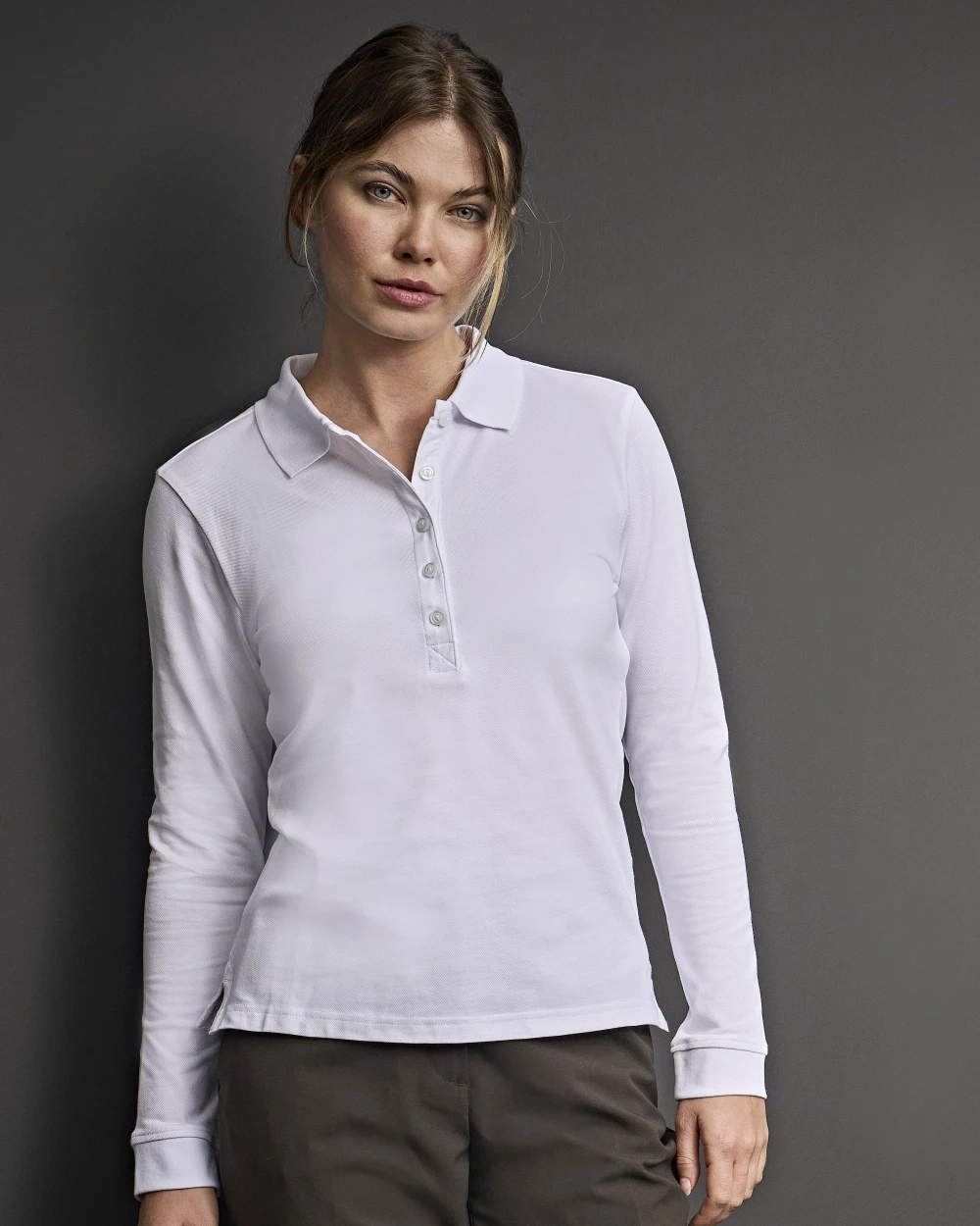 Polos personnalisable TEE JAYS LADIES LUXURY STRETCH LONG SLEEVE POLO