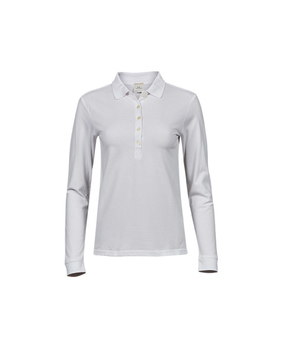 Polos personnalisable Tee Jays LADIES LUXURY STRETCH LONG SLEEVE POLO