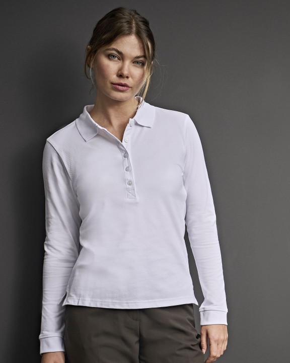 Polos personnalisable TEE JAYS LADIES LUXURY STRETCH LONG SLEEVE POLO