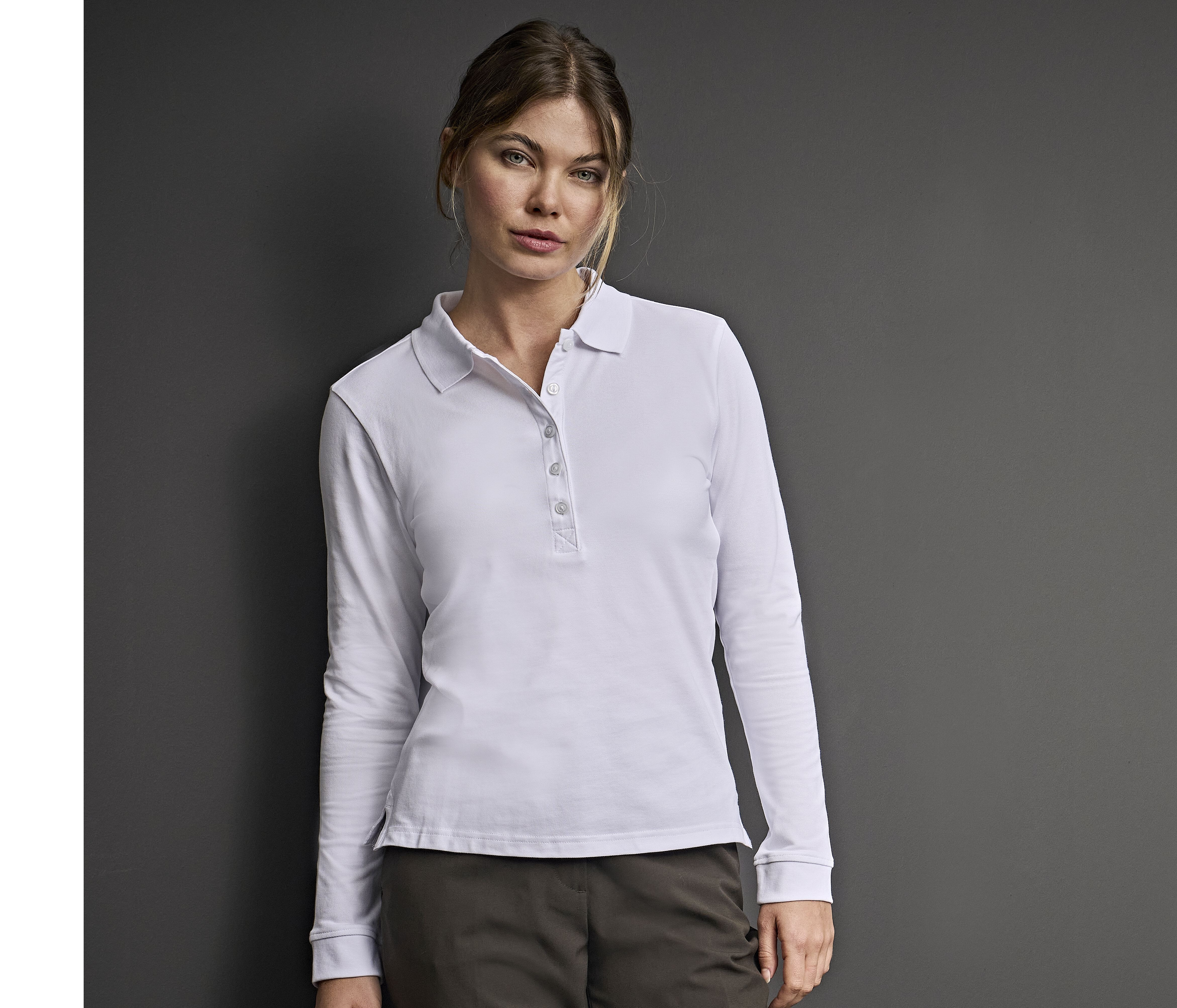 Polos personnalisable TEE JAYS LADIES LUXURY STRETCH LONG SLEEVE POLO