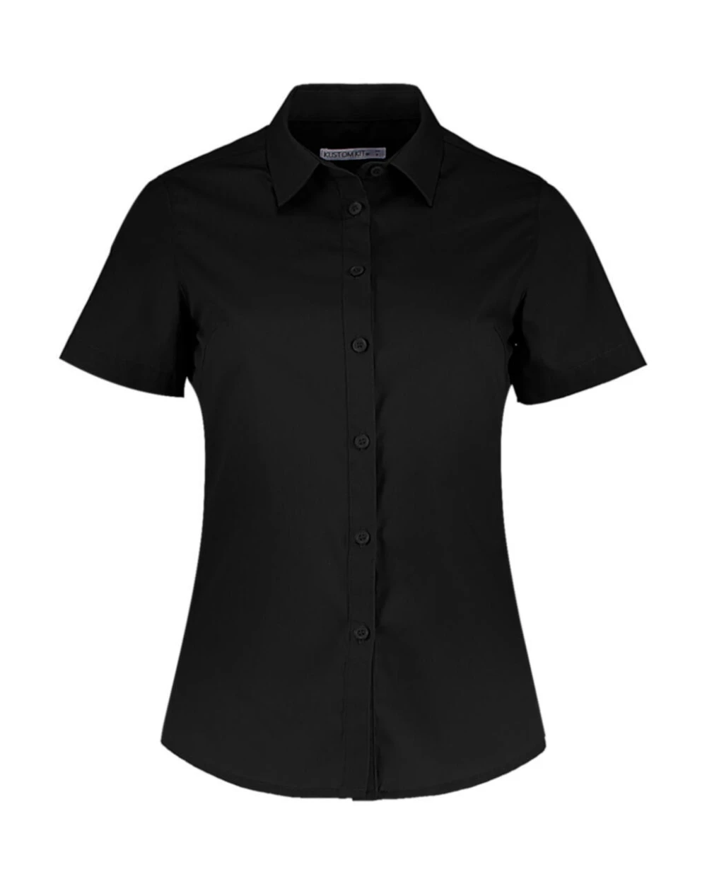 Hemden KUSTOM KIT Women's Tailored Fit Poplin Shirt SSL voor bedrukking &amp; borduring