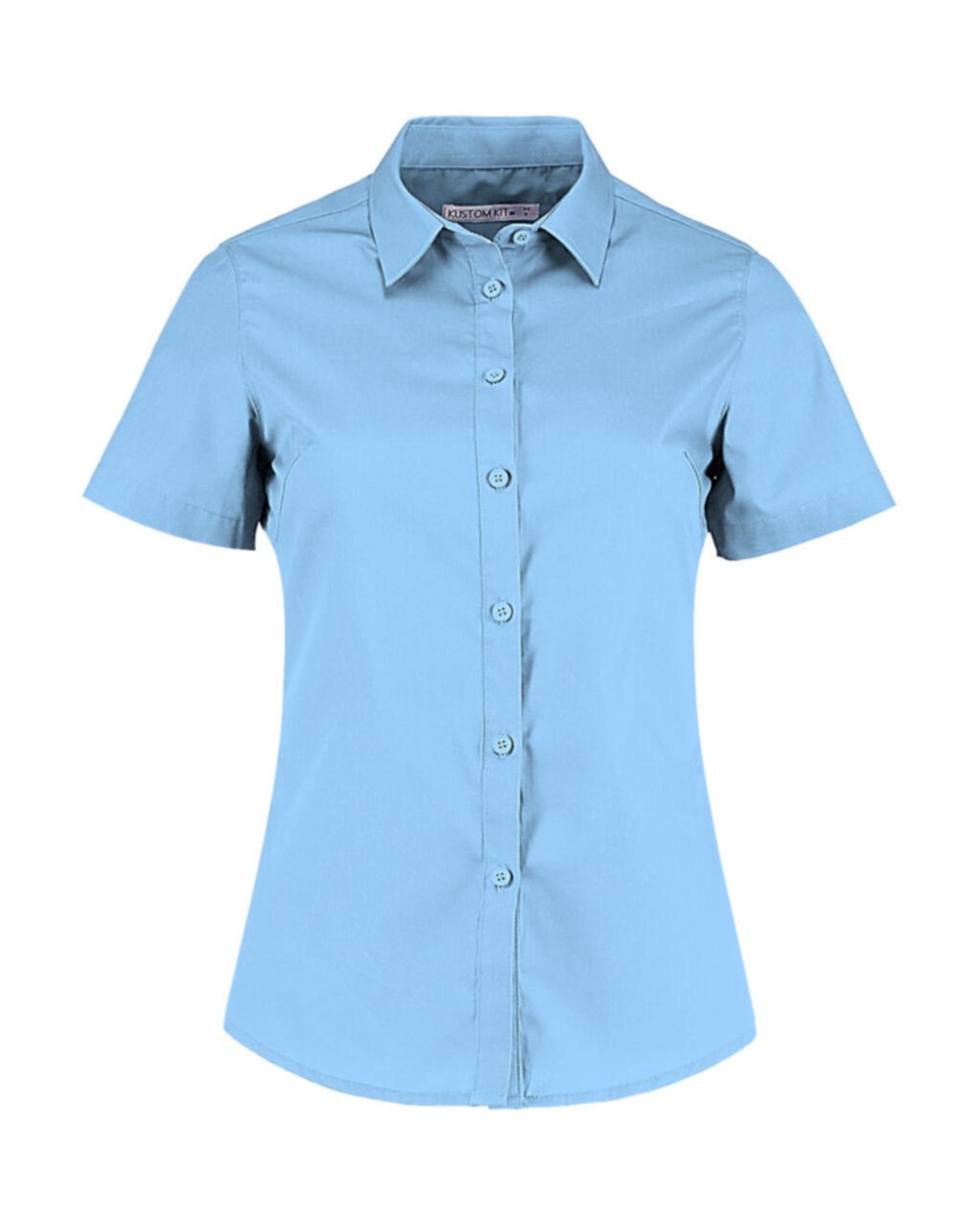 Hemden KUSTOM KIT Women's Tailored Fit Poplin Shirt SSL voor bedrukking &amp; borduring