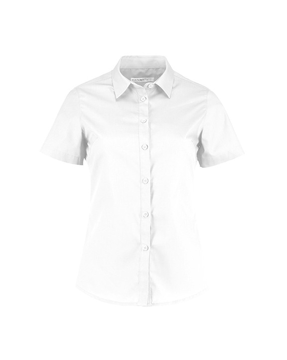Chemises personnalisable KUSTOM KIT Women's Tailored Fit Poplin Shirt SSL