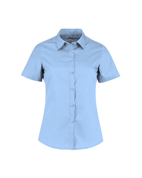Chemises personnalisable KUSTOM KIT Women's Tailored Fit Poplin Shirt SSL