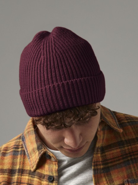 Bonnets à personnaliser BEECHFIELD ENGINEERED KNIT RIBBED BEANIE 