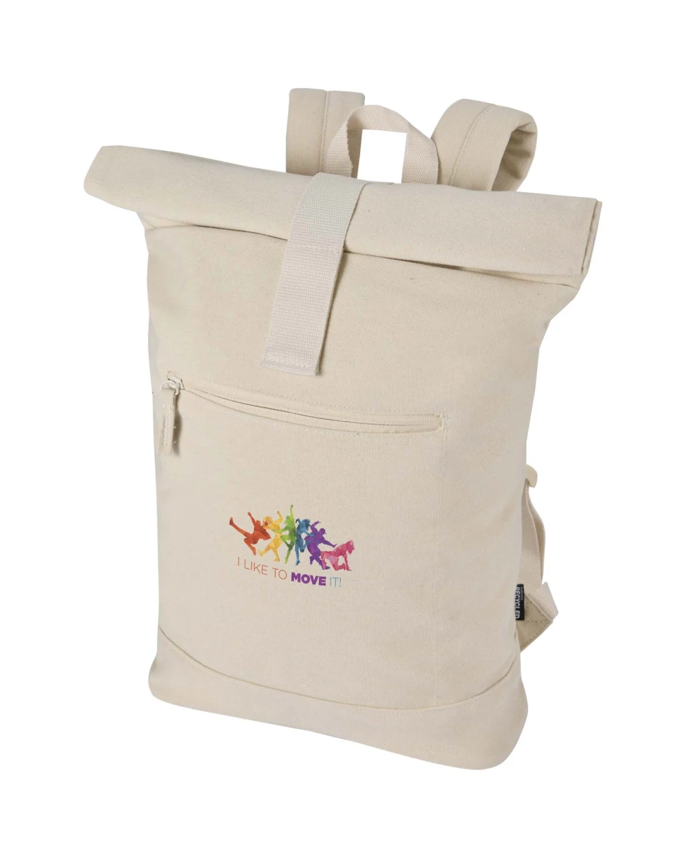 Tassen & Zakken 4DO Recanvas 14” GRS gerecycleerde rolltop rugzak 16L voor bedrukking &amp; borduring