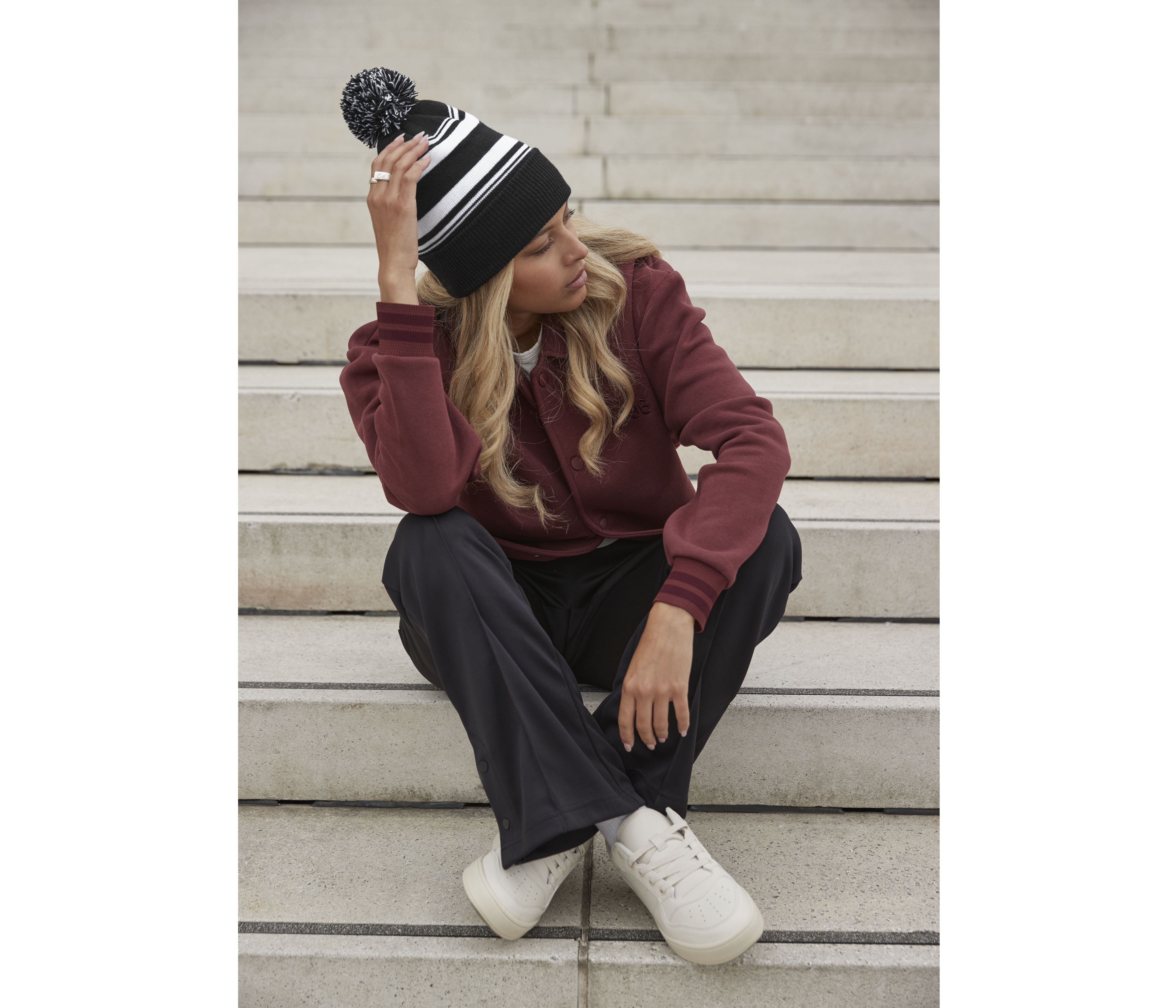 Bonnets personnalisable BEECHFIELD STRIPED FAN BEANIE