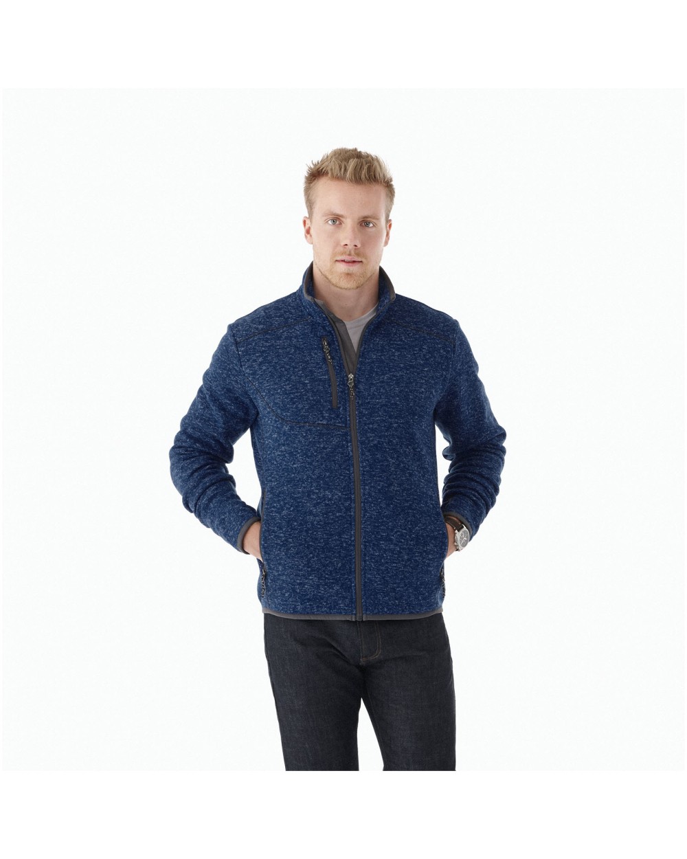 ELEVATE Tremblant Strickfleecejacke für Herren Jacken personalisierbar