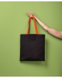 Tassen & Zakken NUTSHELL Varsity cotton shopper long handle voor bedrukking &amp; borduring