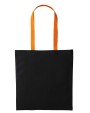 Tassen & Zakken NUTSHELL Varsity cotton shopper long handle voor bedrukking &amp; borduring
