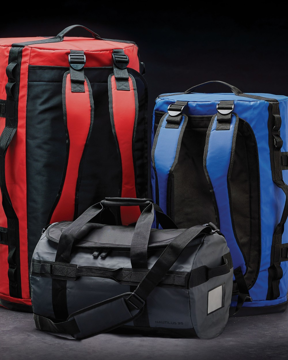 STORMTECH NAUTILUS WATERPROOF DUFFEL 110 Taschen personalisierbar