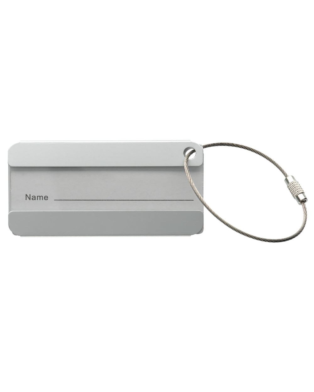 Tassen & Zakken 4DO Aluminium bagagelabel rechthoek voor bedrukking &amp; borduring