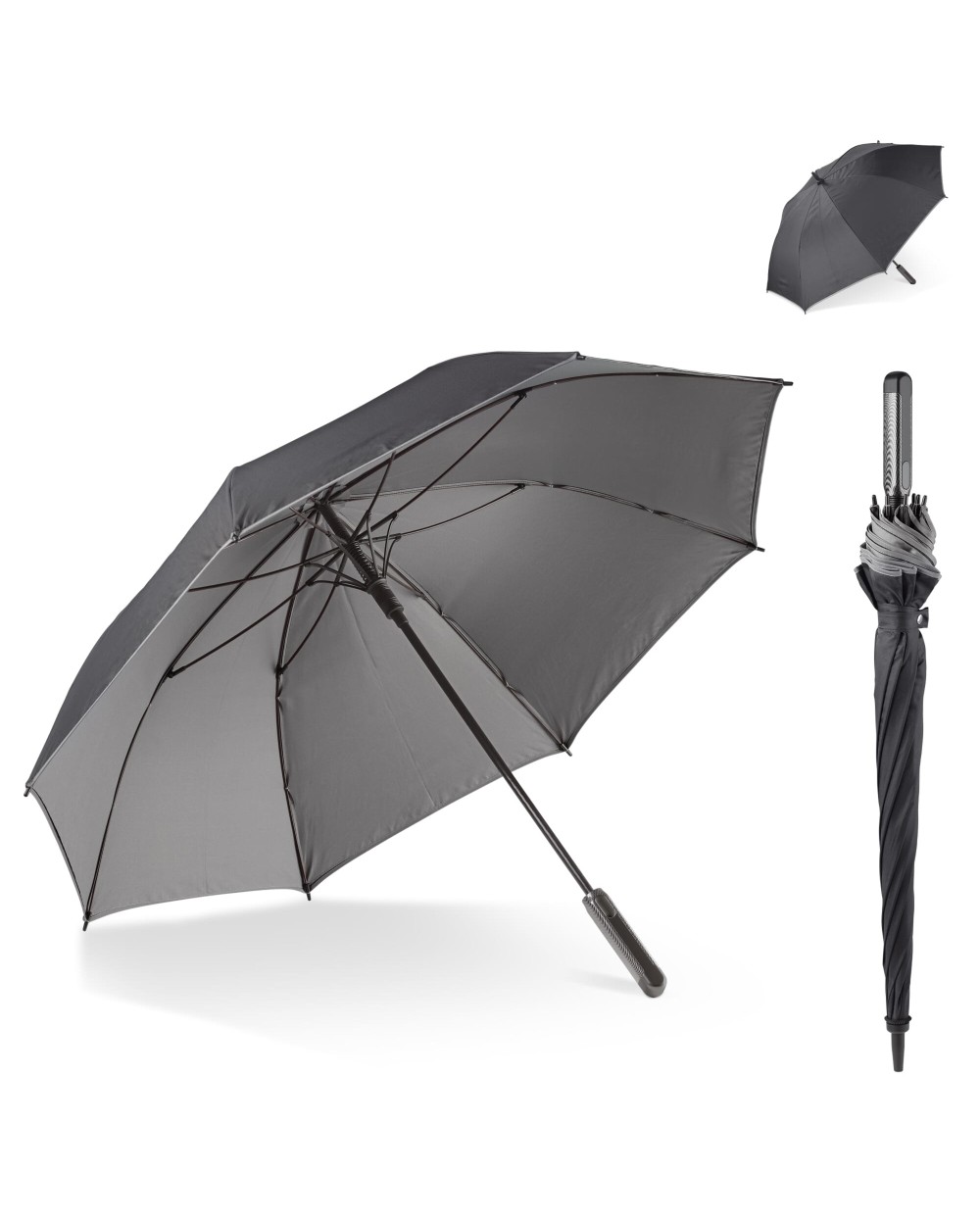 4DO Luxus 25 Doppelkappenschirm mit automatischer Öffnung Regenschirme personalisierbar