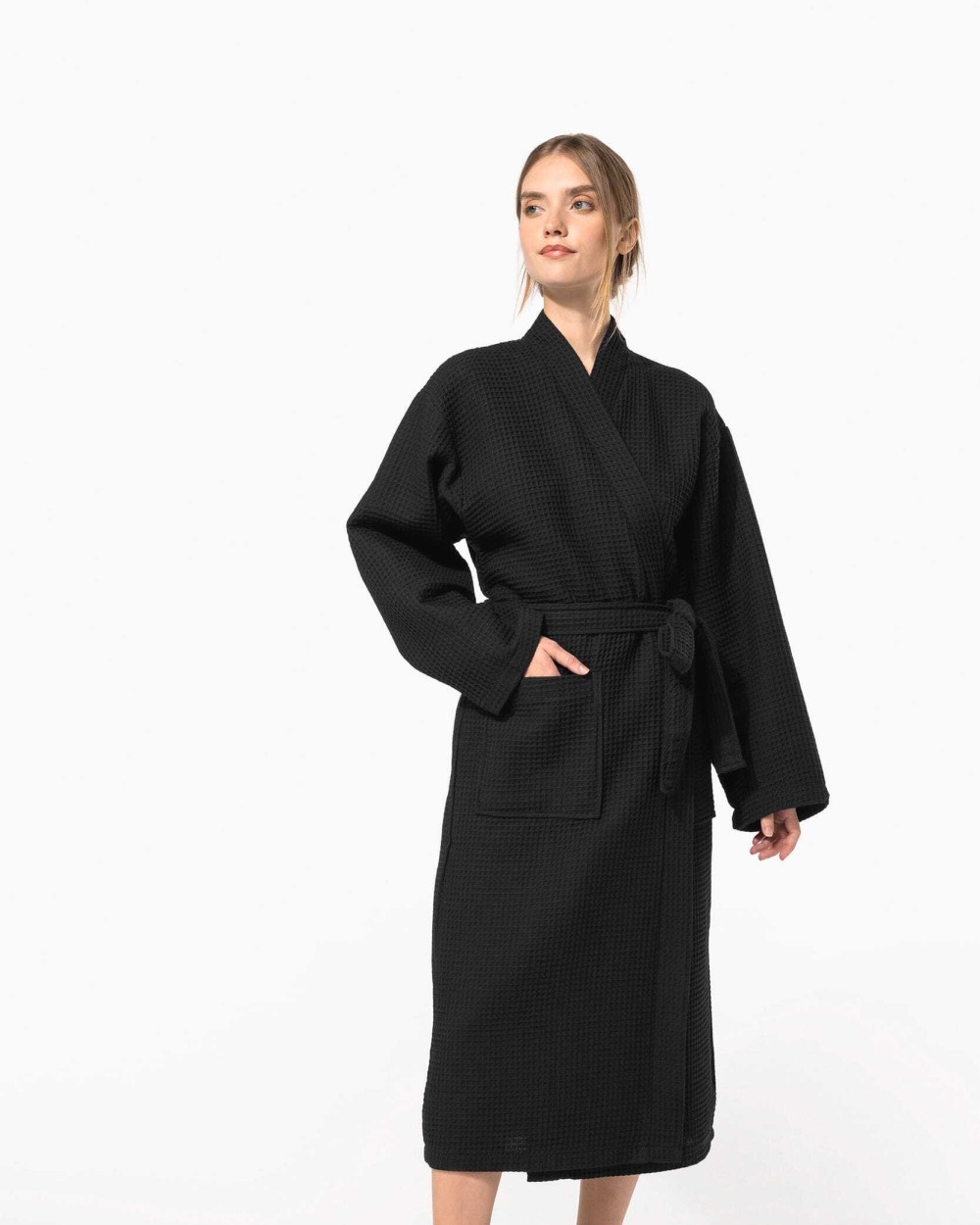 Bad artikelen KARIBAN Kimono Badjas Honinggraatstructuur voor bedrukking &amp; borduring