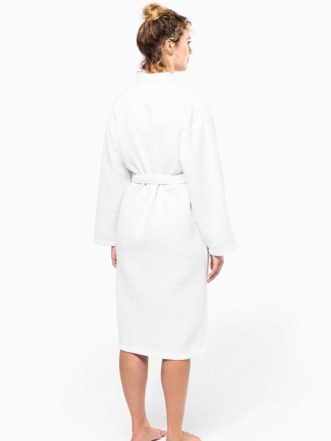 Produits éponges à personnaliser KARIBAN Peignoir kimono nid d'abeille 