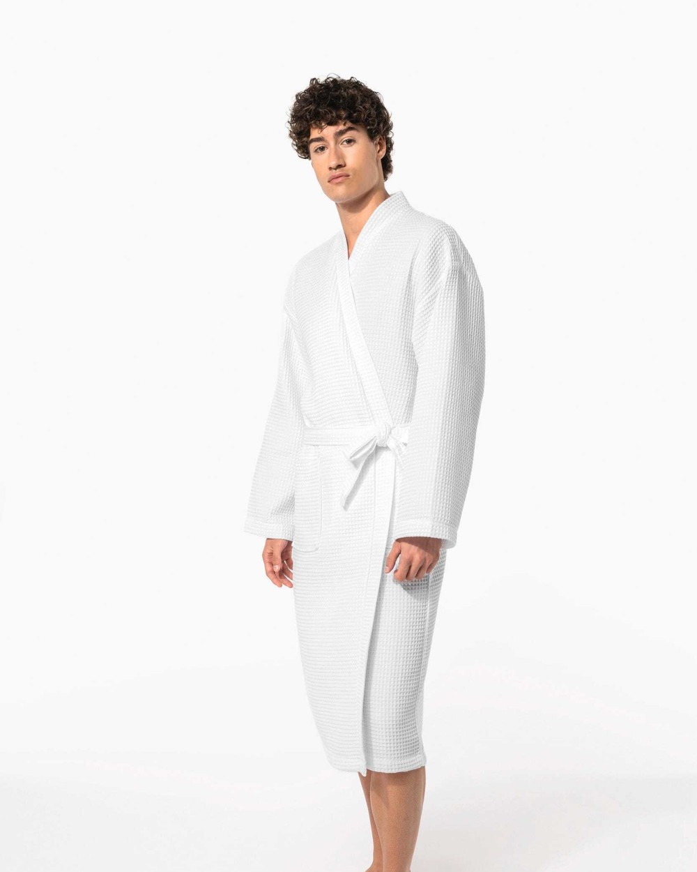 Produits éponges personnalisable KARIBAN Peignoir kimono nid d'abeille