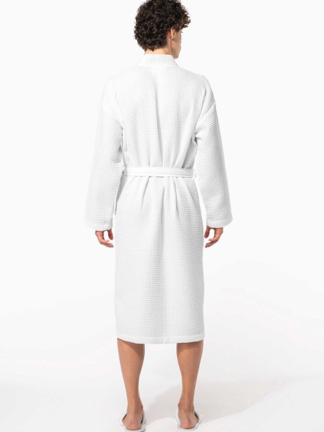 Produits éponges à personnaliser KARIBAN Peignoir kimono nid d'abeille 