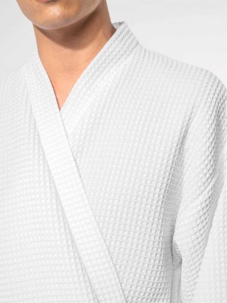 Produits éponges à personnaliser KARIBAN Peignoir kimono nid d'abeille 
