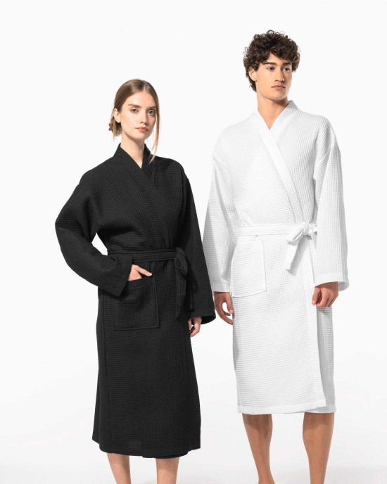 Produits éponges personnalisable Kariban Peignoir kimono nid d'abeille
