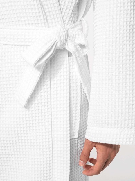 Produits éponges à personnaliser KARIBAN Peignoir kimono nid d'abeille 