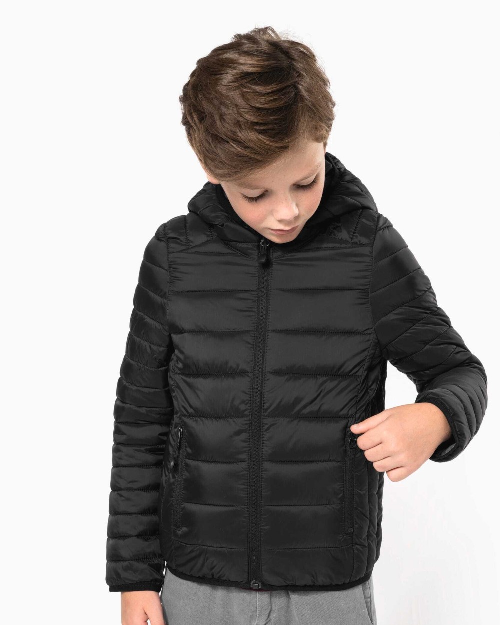 Vestes personnalisable KARIBAN Doudoune légère capuche enfant