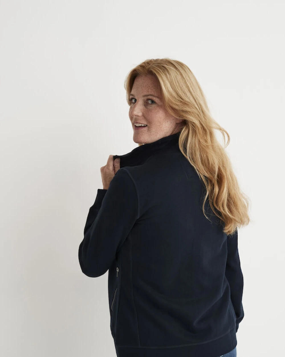 Sweat-shirts personnalisable COTTOVER F. TERRY FZ COLLAR LADY - CERTIFIÉ GOTS