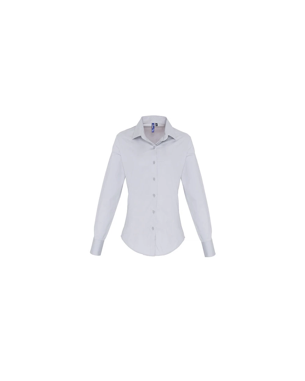 Hemden PREMIER Ladies Stretch Fit Poplin Long Sleeve Cotton Shirt voor bedrukking &amp; borduring